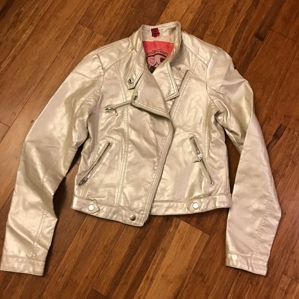 Bernardo metallic moto jacket